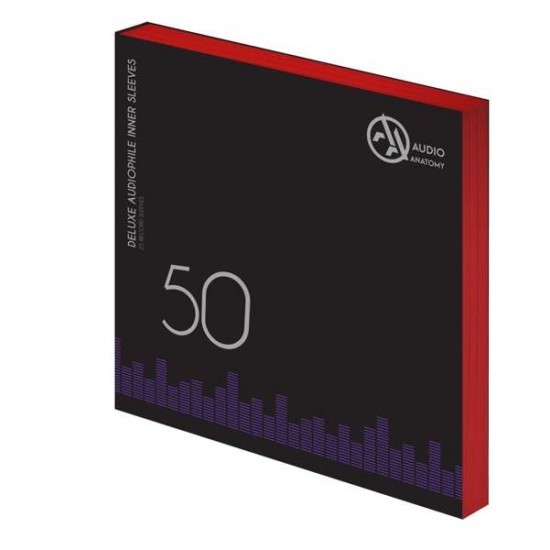 Folii Interioare Antistatice Music Protection Deluxe Audiophile Rosii Vinyl 12 Inci (50 Buc)	