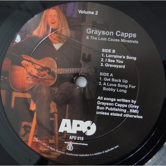 Grayson Capps & The Lost Cause Minstrels - Grayson Capps & The Lost Cause Minstrels Volume 2 (Vinyl)