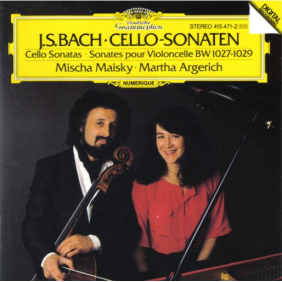 J.S. Bach - Mischa Maisky / Martha Argerich ‎–  Cello Sonatas / Sonates Pour Violoncelle BWV 1027-1029 (Vinyl)