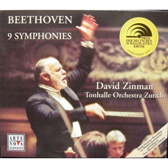 Beethoven, David Zinman, Tonhalle Orchestra Zurich ‎– 9 Symphonies (CD)