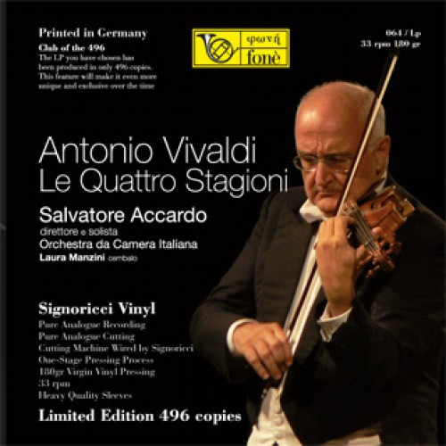 Salvatore Accardo / Orchestra da Camera Italiana ‎– Antonio Vivaldi Le Quattro Stagioni (Vinyl)