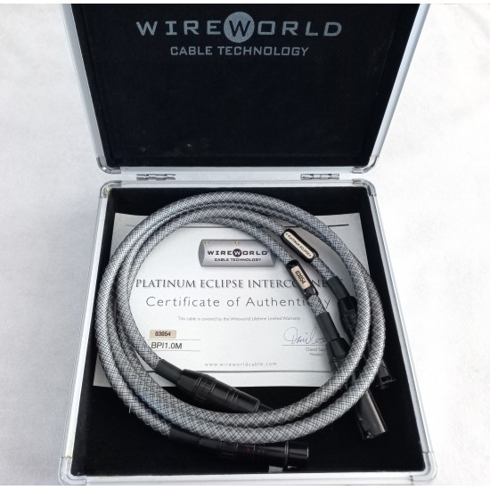 Wireworld Platinum Eclipse XLR Balanced Interconnect 1m (Second Hand)